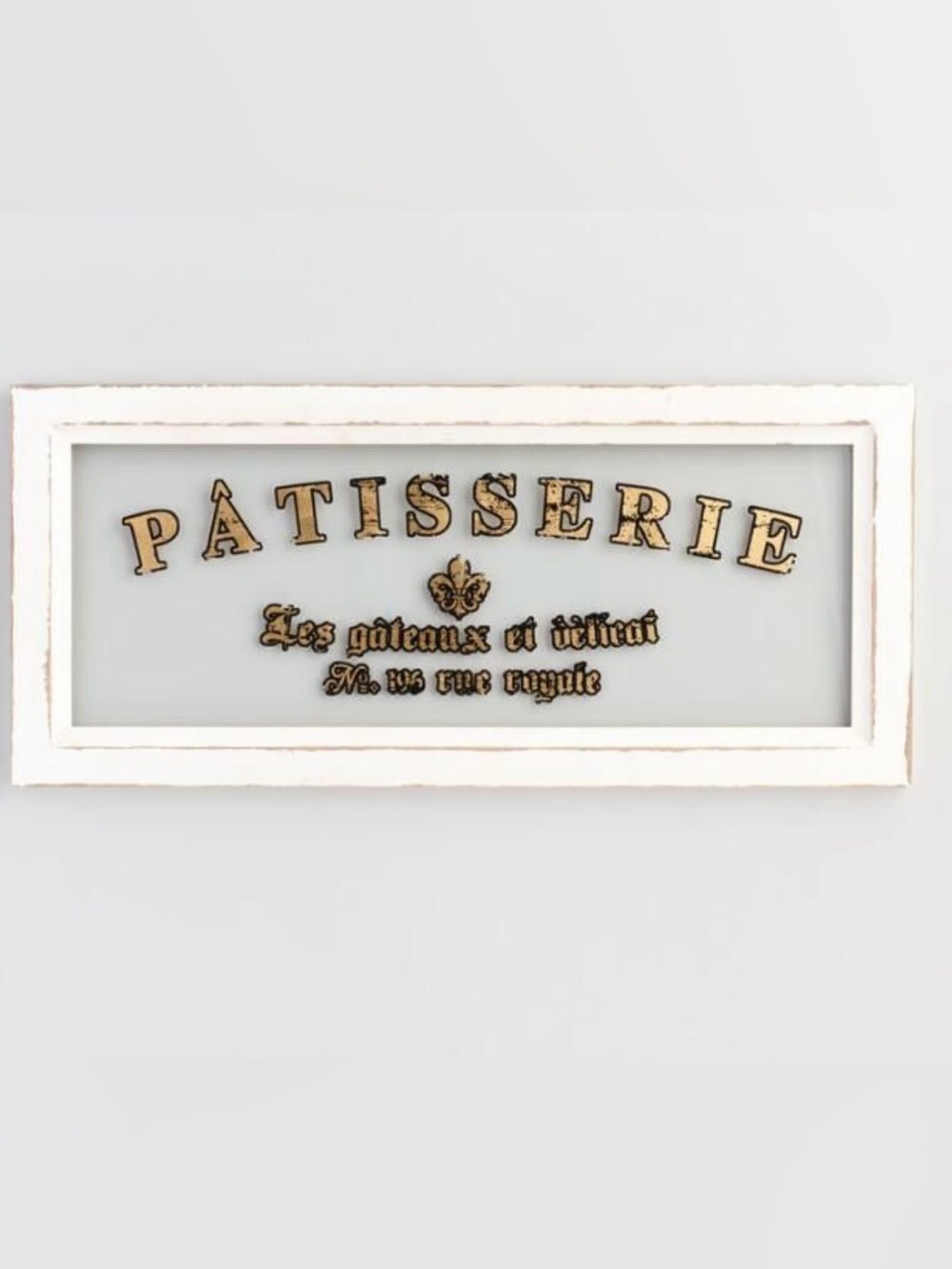 Pâtisserie Decorative Glass Frame wall hanging